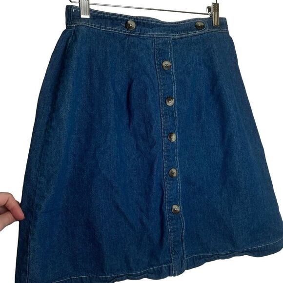 VINTAGE Orvis Denim Skirt size 10 made in USA 100% cotton - Picture 4 of 15